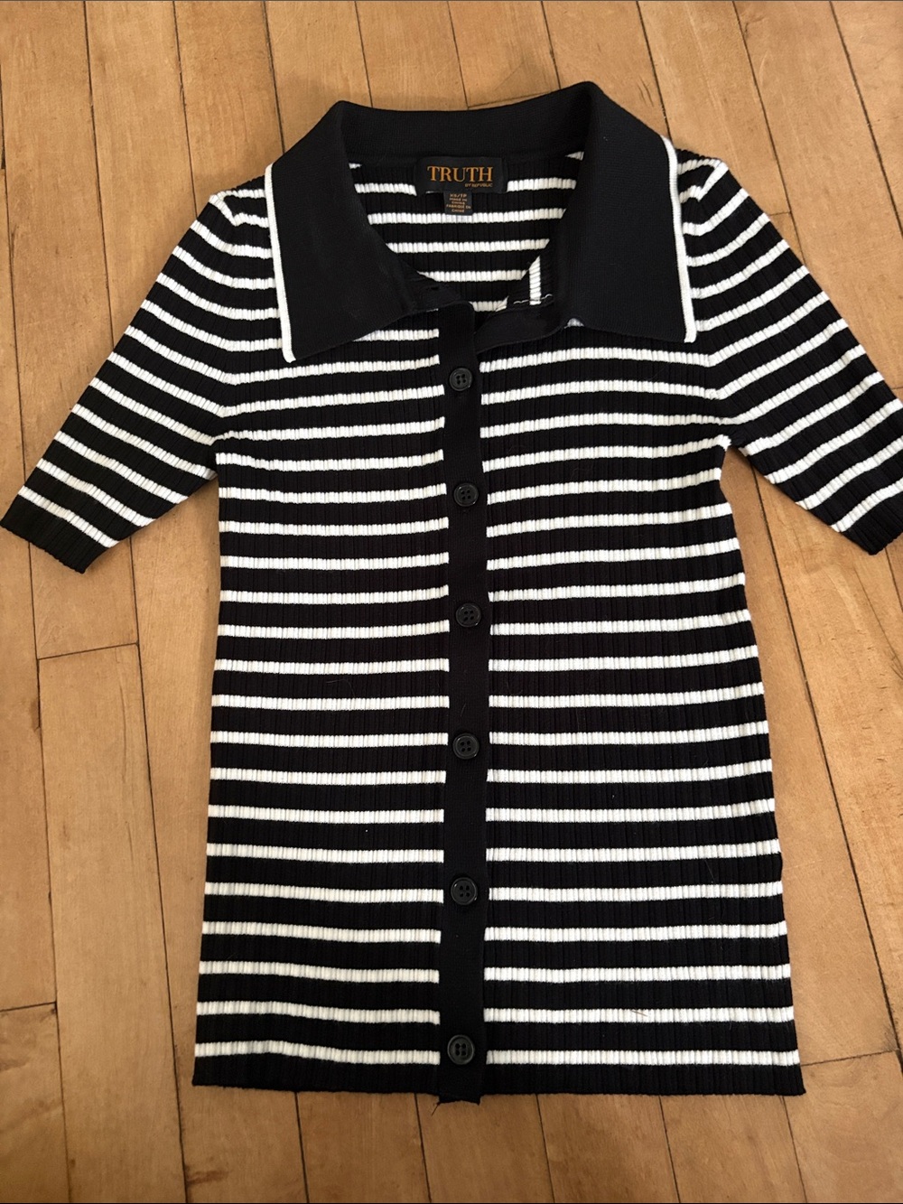 Black & White Striped Top